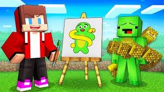 JJ Fooled Mikey with //DRAW in Minecraft (Maizen)