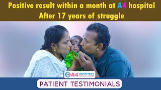 Shobana and Sathish Kumar IVF Success Story| A4 Fertility Centre | Chennai|@A4HospitalandMaternity