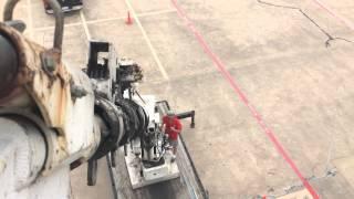 Kevin McCrackin working out of a 100 foot Shyhook crane.