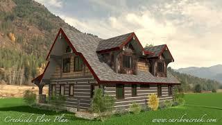 Log Cabin Floor Plan Design - The Creekside by Caribou Creek Log Homes