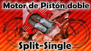 Motores con Pistón doble (split-single) Super interesante.