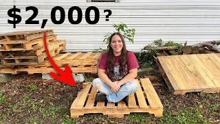 Turning Free Pallets into a $2,000 Desk / Pallet Furniture Project