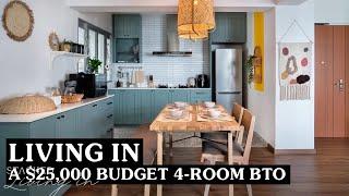 Inside A Modern Bohemian HDB BTO Renovated At Less Than $25,000 | Stacked Living In HDB Home Tour