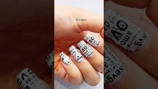 New paper print Nail Art Design #nailart #piubhol #youtubeshorts