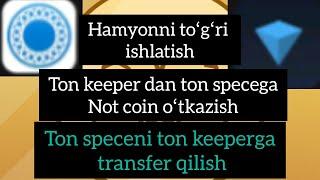 NOT COIN sotish.  Ton keeper va My Ton walletdan NOT coin oʻtkazish. Hamyonni toʻgʻri ishlatish