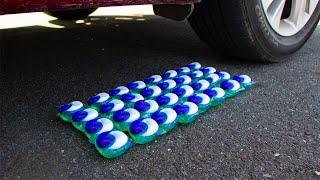 Crushing Crunchy & Soft Things by Car! - 100 Tide Pods vs Car