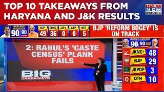 Haryana & Jammu Kashmir Election Results Top Takeaways, Rahul Gandhi's 'Caste Census' Plank Failed?