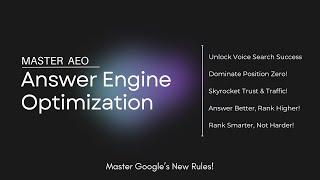 What is AEO? | Master Answer Engine Optimization | Digital Marketing AEO