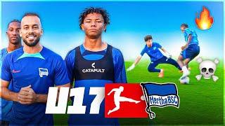 WIE GUT IST EIN U 17 BUNDESLIGA SPIELER WIRKLICH?! Fußball Challenge GEGEN HERTHA TALENTE