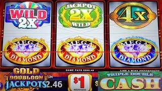 JACKPOT! Triple Double Cash + Wheel of Fortune Diamond Spins + Gold Doubloon Jackpots + MegaDiamond!