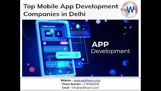 Top Mobile app Development Companies in Delhi