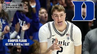 COOPER FLAGG SETS NEW ALL-TIME ACC FRESHMAN SCORING RECORD  42 PTS vs. Notre Dame  | ESPN CBB