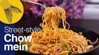 Chow mein—Calcutta-street-style—Durga Pujo Special—Kolkata Street Food—Indo Chinese