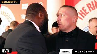 ‘I WILL BEAT YOU’ - MARTIN BAKOLE & OLEKSANDR USYK SQUARE OFF AT RING MAGAZINE AWARDS & DISCUSSES AJ