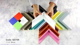 Corner Samples - Custom-made Picture Frames: 1-1/2" Floater Country Colors Collection