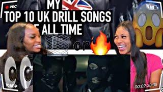 TOP UK DRILL SONGS OF ALL TIME  | REACTION!!!