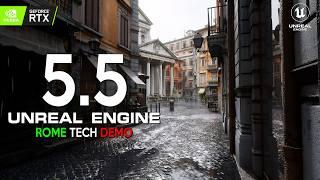 Walking Tour of Rome | ULTRA REALISTIC Tech Demo in UNREAL ENGINE 5 with RTX 4090 4K Ultra