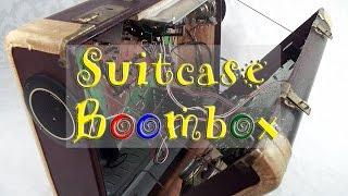 Build a suitcase boombox from curbside finds