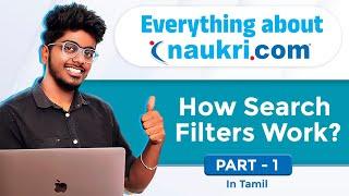 #01 How Search Filters work ? | Everything About Naukri Series | how to search for jobs tamil