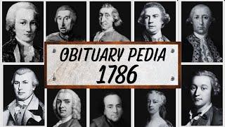 Famous People We've Lost in 1786 - Obituary in 1786