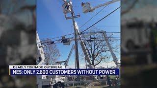 Nashville Electric Service says only 2,800 customers are without power