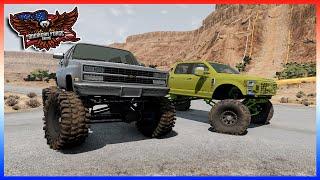 BeamNG.drive MP - GAINT F350 ROCK CRAWLER ON 45" TIRES!