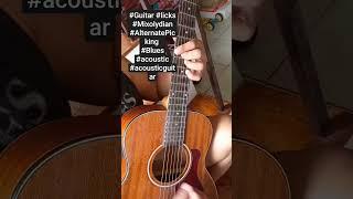 #Guitar - B Mixolydian lick #Mixolydian #AlternatePicking #Blues #acoustic #acousticguitar