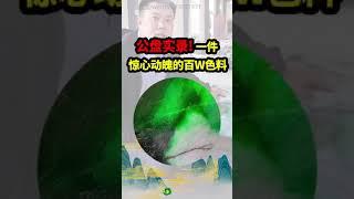 #翡翠知识公盘实录！一件惊心动魄的百W色料#缅甸翡翠