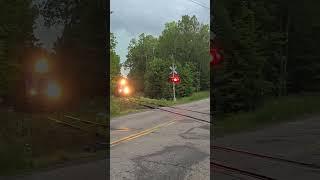 Rare Horizontal Vortex (Sideways Tornado) Over This Wisconsin Train!! #train #severeweather #vortex