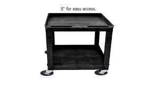 Special Discount on Luxor 32  x 18  Tub Storage Cart 2 Shelves   Black, EC11