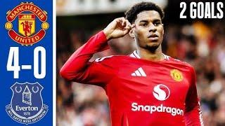 Manchester United vs Everton 4-0 - All Goals & Highlights - 2024