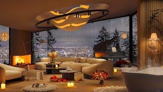 Sophisticated Jazz Music in Your Cozy Apartment & Soothing Rain Sounds For Relax and Sleep 