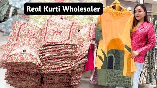 99/- PURE COTTON KURTI PANT SET | REAL KURTI WHOLESALER IN JAIPUR MARKET