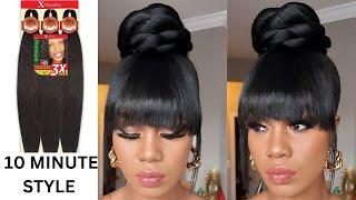  EASY 10 MINUTE HAIRSTYLE USING BRAIDING HAIR / Protective Style/ 4C Natural Hair /Tupo1