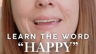 Learn the Word "Happy" with Goally. For Children with Speech Delays and Apraxia