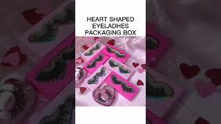 2021 summer heart-shaped eyelashes packaging box|Customized Personalised|Start Eyelashes Business