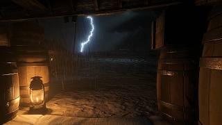 Shelter From A Thunderstorm By A Shipwreck On The Beach | RDR2 ASMR