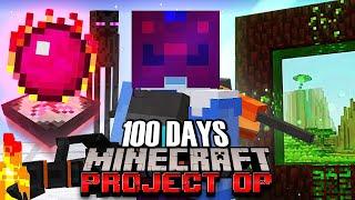 I Survived 100 Days in Project Overpowered Skyblock in Minecraft