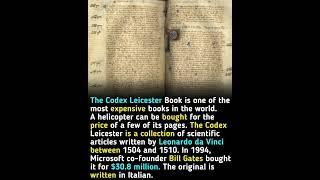 The Codex Leicester: Leonardo's most expensive and priceless legacy #facts #knowledge