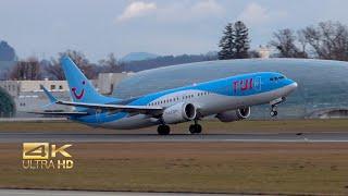 Boeing 737-8 MAX from TUI Airways G-TUMN departure at Salzburg Airport SZG LOWS