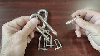 MarineNow 316 Stainless Steel Long D Shackles