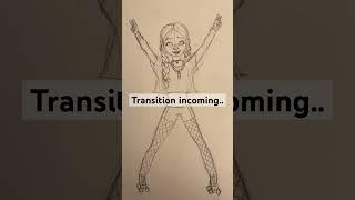 HIPPIE ️ #shorts #transition #viral #art #drawing