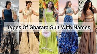 Types of gharara suit with names/Gharara suit design ideas for girls women/Wedding gharara sharara