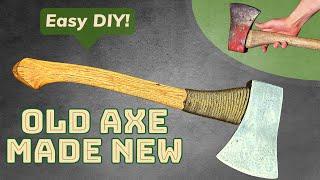 Basic Axe Restoration & Sharpening - Cheap Rusty Axe Made New