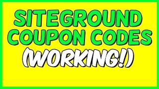 SITEGROUND COUPON CODE | NEW SITEGROUND DISCOUNT CODE & PROMO FOR 2021! (WORKING)