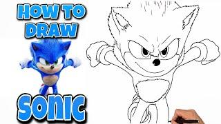 How To Draw SONIC | Sonic The Hedgehog 3 #drawing #sonic3