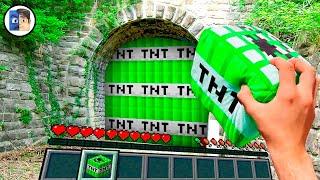 Minecraft in Real Life POV MOVIE - EMERALD TNT PORTAL - Realistic Texture Pack RTX ON