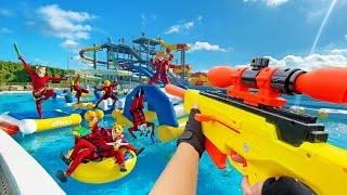 Nerf War | Water Park & SPA Battle 17 (Nerf First Person Shooter)