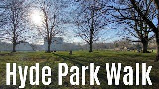 London Afternoon Walk through Hyde Park  [4K Walk]  (February, 2023)