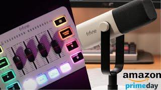 Amazon Prime Day Oct. 2024 Tech Deals of the FIFINE USB/XLR Gaming Mic AM8 & Gaming Audio Mixer SC3.